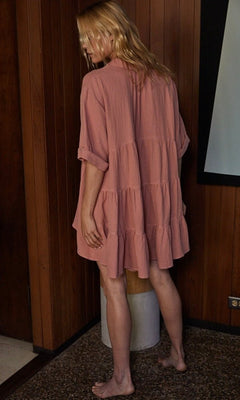 POPPY BABYDOLL DRESS | MAUVE - Shop Luna London