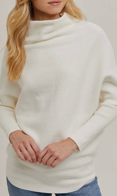 HARPER DOLMAN SWEATER | WHITE