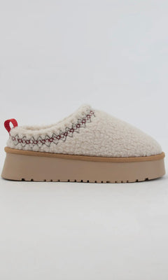 TAZZA SHERPA SLIP ONS | CREAM