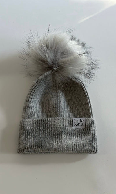 LITTLE LUNA BABY TOQUE | GREY