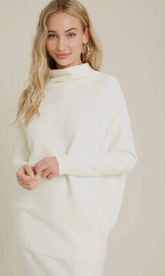 HARPER DOLMAN SWEATER | WHITE