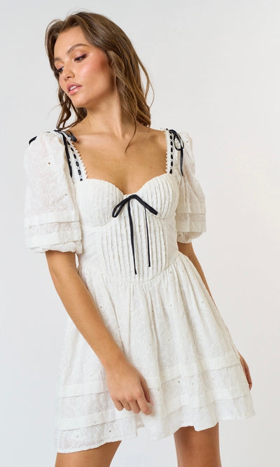 CAMERON BOW BABYDOLL DRESS