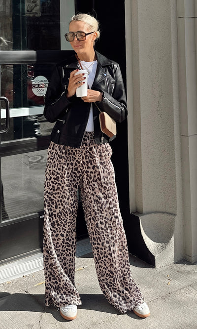 CONRAD LEOPARD SATIN PANT