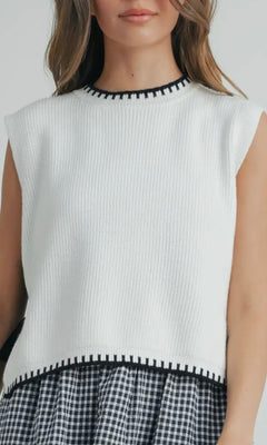 THE PERFECT TIE SWEATER | WHITE