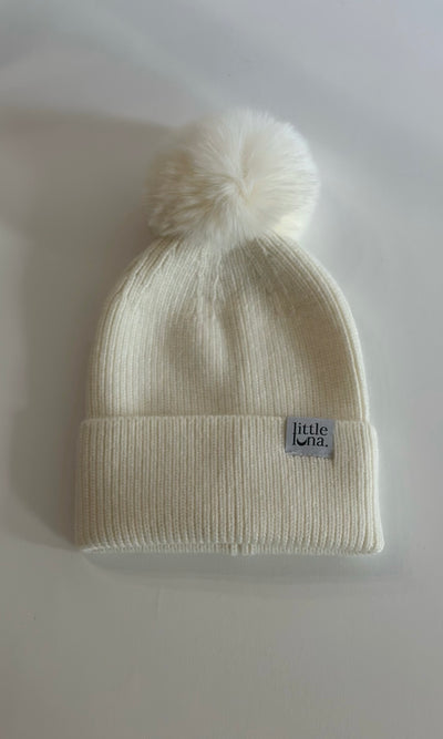 LITTLE LUNA BABY TOQUE | SNOWY WHITE