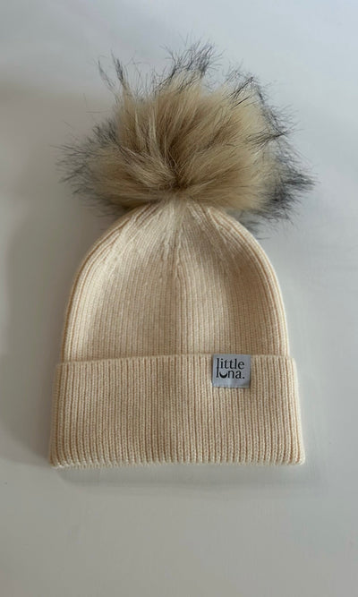 LITTLE LUNA BABY TOQUE | BUTTER CREAM