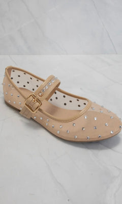 TINKA EMBELLISHED MESH MARY JANE FLATS