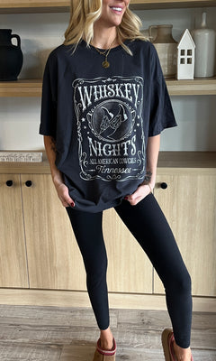 WHISKEY NIGHTS GRAPHIC TEE