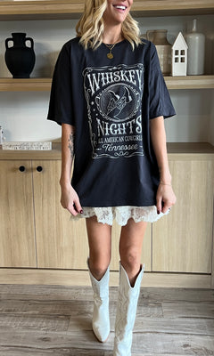 WHISKEY NIGHTS GRAPHIC TEE