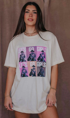 LETS GO GIRLS COLOR POP GRAPHIC TEE