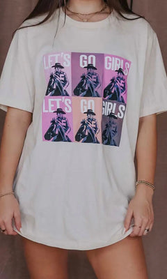 LETS GO GIRLS COLOR POP GRAPHIC TEE