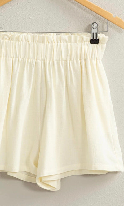 MAYA LINEN SHORTS | CREAM - Shop Luna London