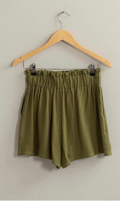 MAYA LINEN SHORTS | OLIVE - Shop Luna London