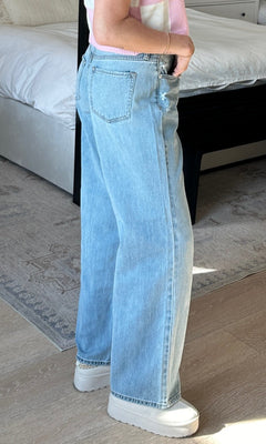 RESTOCKED | TORRI WIDE LEG DENIM - Shop Luna London