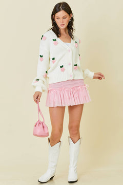 ROSIE SWEATER WITH FLOWER APPLIQUE - Shop Luna London