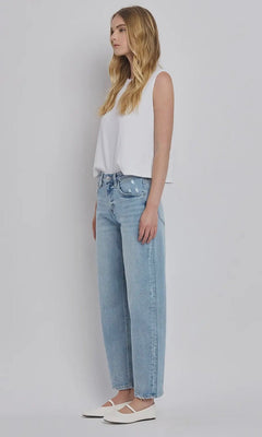 STEVIE HIGH RISE BARREL JEAN - Shop Luna London