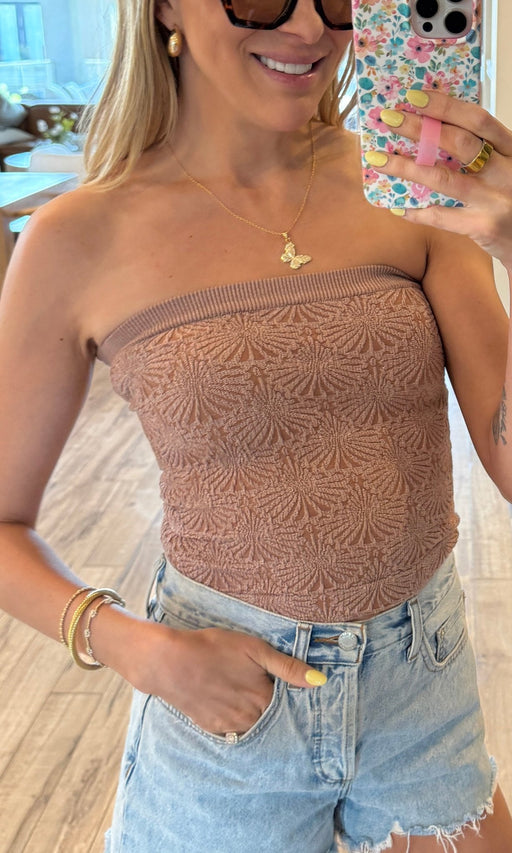 ZOE TUBE TOP | BROWN - Shop Luna London